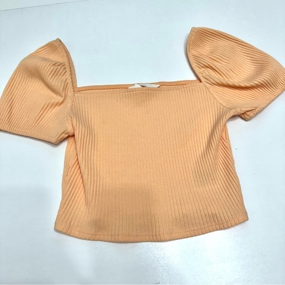 H&M ribbed crop top peach color size small - Picture 1 of 6